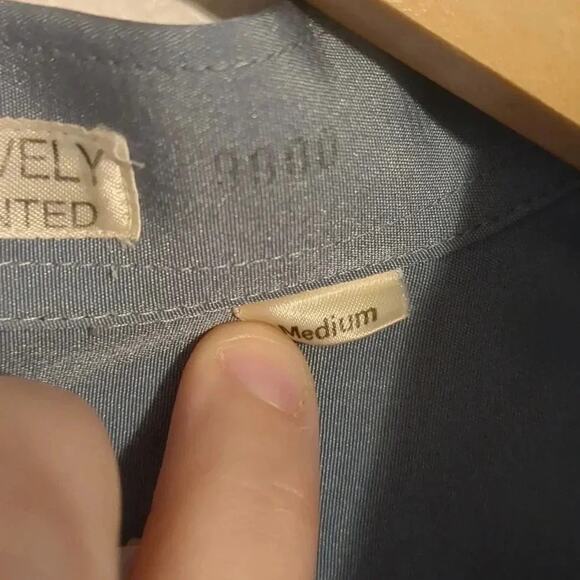 vintage Alexanders hand printed silk button down size medium - Picture 3 of 6